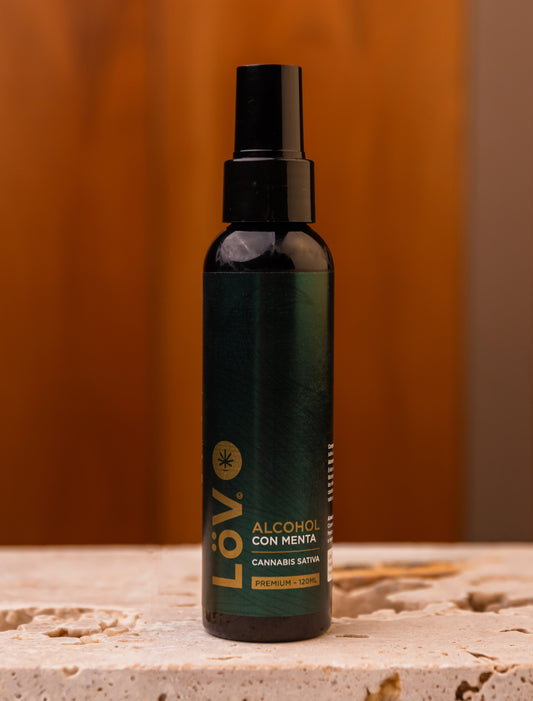 Alcohol con CBD y menta
